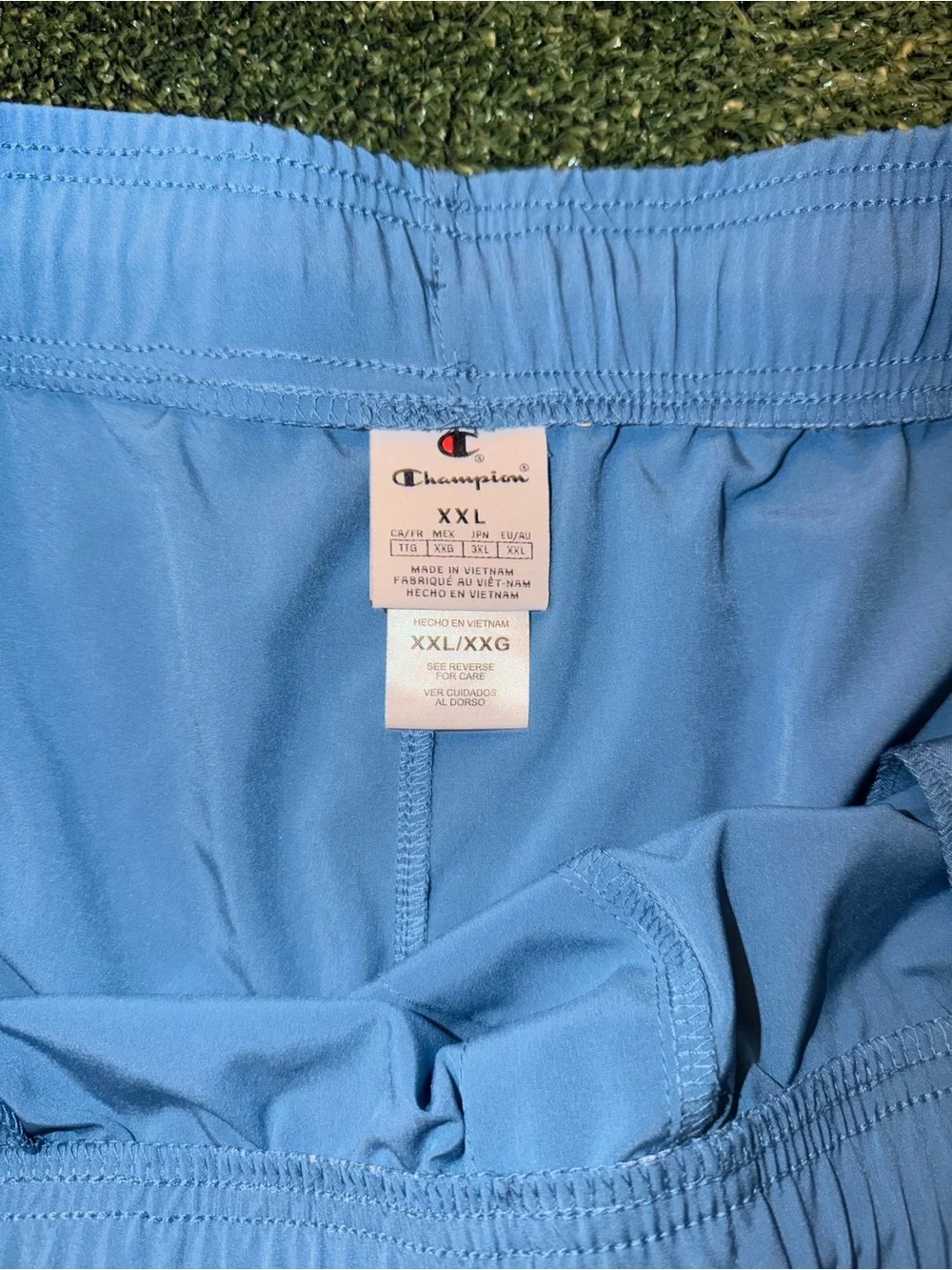 Champion Men's Performance Woven Cargo Shorts Mountain Air Blue Size XXL